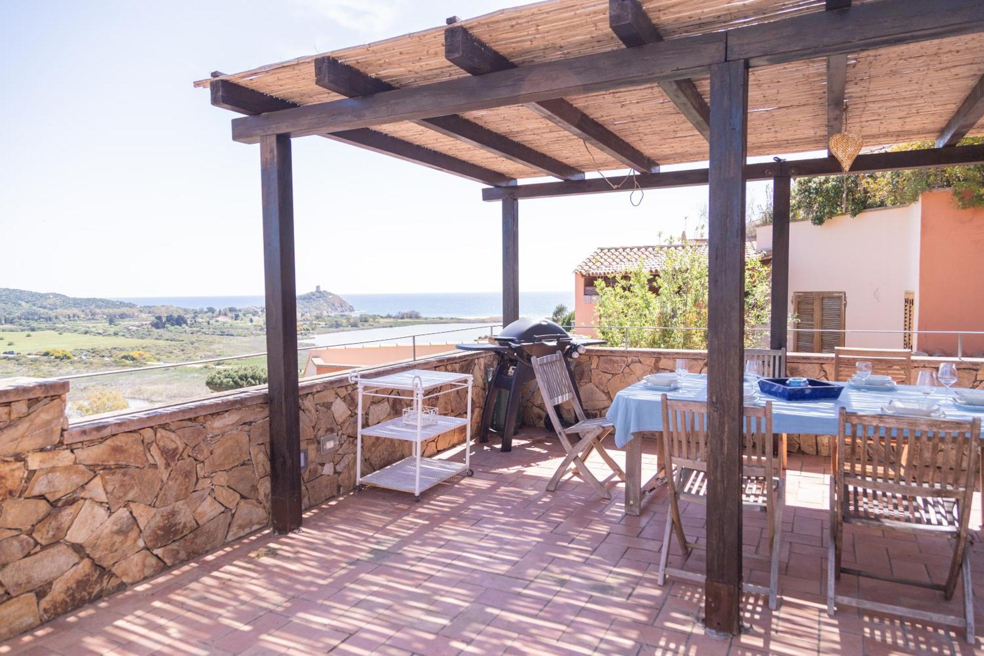 Residenza Del Barone Villa Zoe Chia - Vista Mare Exterior foto