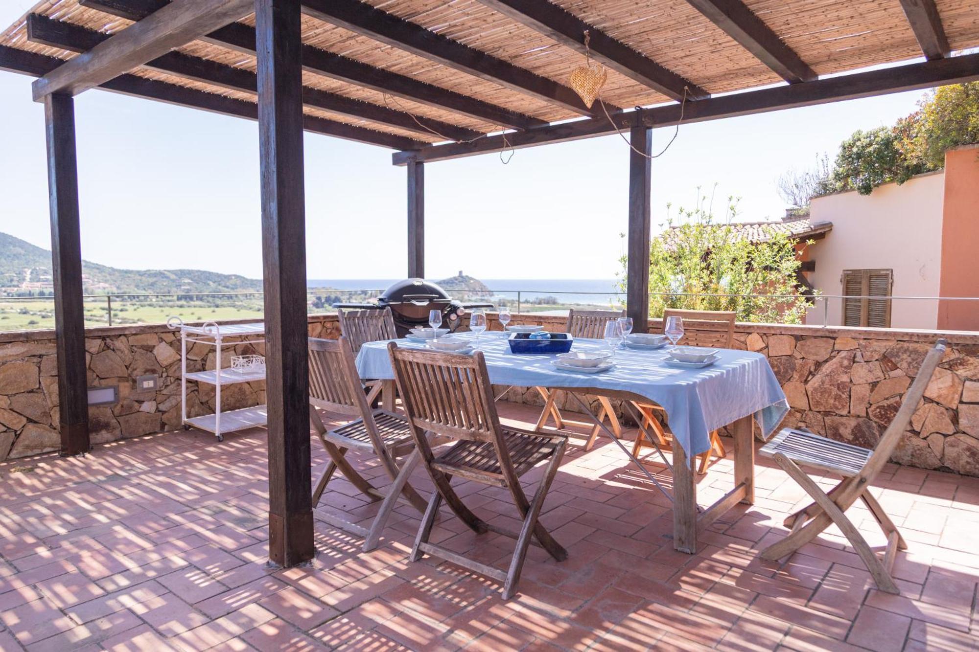 Residenza Del Barone Villa Zoe Chia - Vista Mare Exterior foto